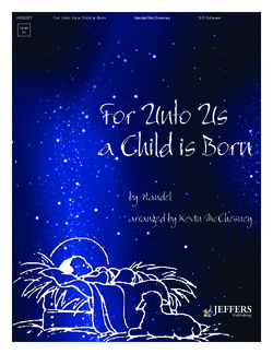 For Unto Us a Child is Born