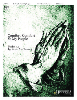 Comfort, Comfort Ye My People