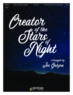 Creator of the Stars of Night